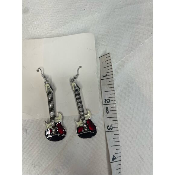 NWT Guitar Rock Music Musician Earrings Dangle - Picture 3 of 5